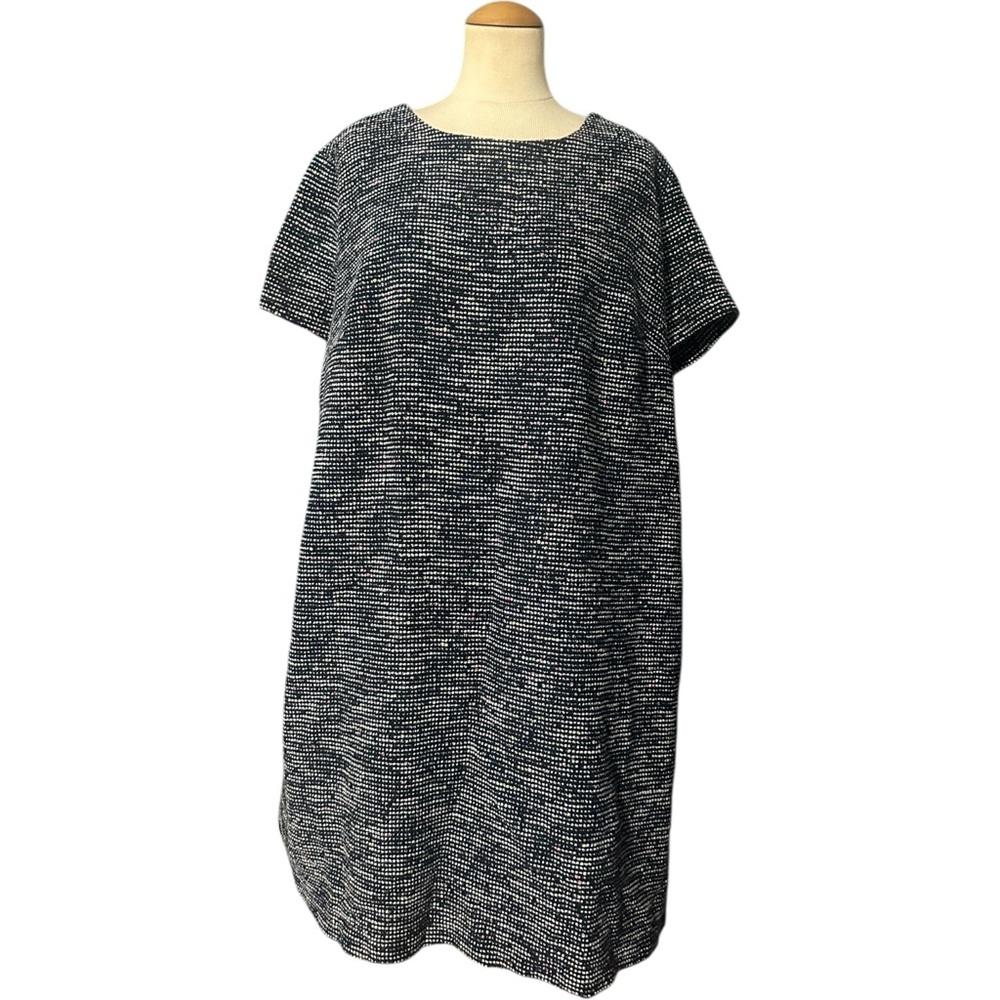 Loft Plus Boucle Tweed Dress Navy Size 24